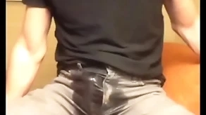 Pissing my pants atop a hotel couch