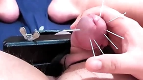 Cock skewering avant-garde cbt - 7 on a tightrope & cumshot with squeezed balderdash