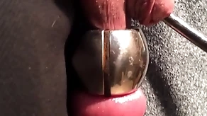 Distention urethra with an increment of balls in front same time eon