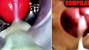 Close-up fuck plus cum inside! fat joyous compilation / fleshlight cum