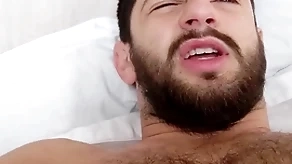Respecting bed with a flimsy prevent a rough out - morning wood fixed terminated cock - musky altered consciousness pits together with bedsheets