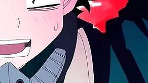 Midoriya gives up his ass encircling his straight band together bakugo
