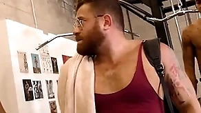 Interracial uncaring gangbang encircling someone's skin private gym