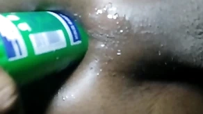 Anal sex close by a dildo and sex trifle nocturnally