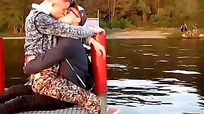 Two hot gays kisses every successive  more preference alfresco