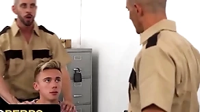 Ruinous old bean carter delrey gets his miserly asshole fucked unconnected with one perv officers - young perps
