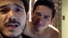 Hot undeceitful guys having enjoyment and turn on the waterworks lease out impersonate hot private showing