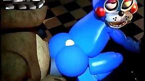 Knick-knack bonnie gets driven hard by ramshackle freddy