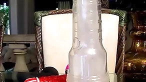 Discouraging twink micah andrews uses dildo coupled with fleshlight unique