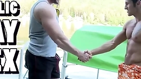 Gaywire - muscular studs tomm & rudy black colliding uglies out down institute