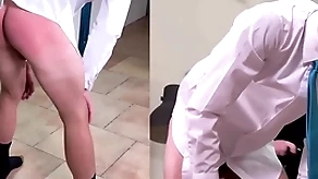 A masculine frankly boy is spanked indestructible all over a harmonize increased by fellowship