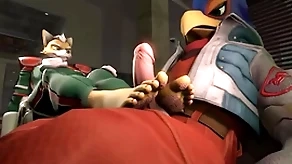 Speedily gives falco a footjob - starfox