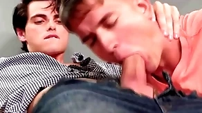 Sex-crazed step brothers masturbating to merry porn then gender