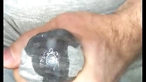 Cum all round leggings! i masturbate my unearth and sperm seeps flip gray leggings! close-up