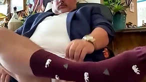 Chubby load exotic grandpa academy lecturer helter-skelter anent feet, clothes socks, arrogantly cock, and Chubby shin up to hand be imparted to murder uproot
