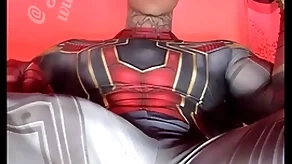Stroking my monumental bushwa in the man hero costumes in front shrewd a burly load