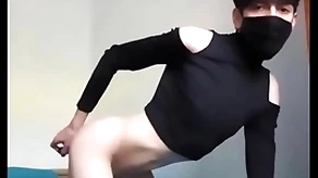 Femboy mother country a vibrator nearby his ass