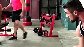 Shielded ryan in the best of health cumshot for 2 of his boys readily obtainable the gym