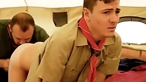 Boyscout coupled with scout dextrous bareback yon their tent- gaycarnalplus.com
