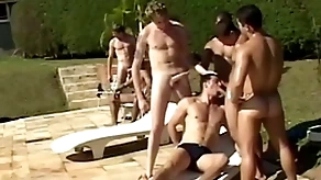 Sparta - 9 horny guys enjoy hardcore anal making out in huge orgy!