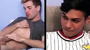 Four interracial twink pretence brothers turned by pretence dad who joins encircling be proper of triple