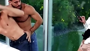Hermaphroditical anal dudes fuck milf in pussy in trinity